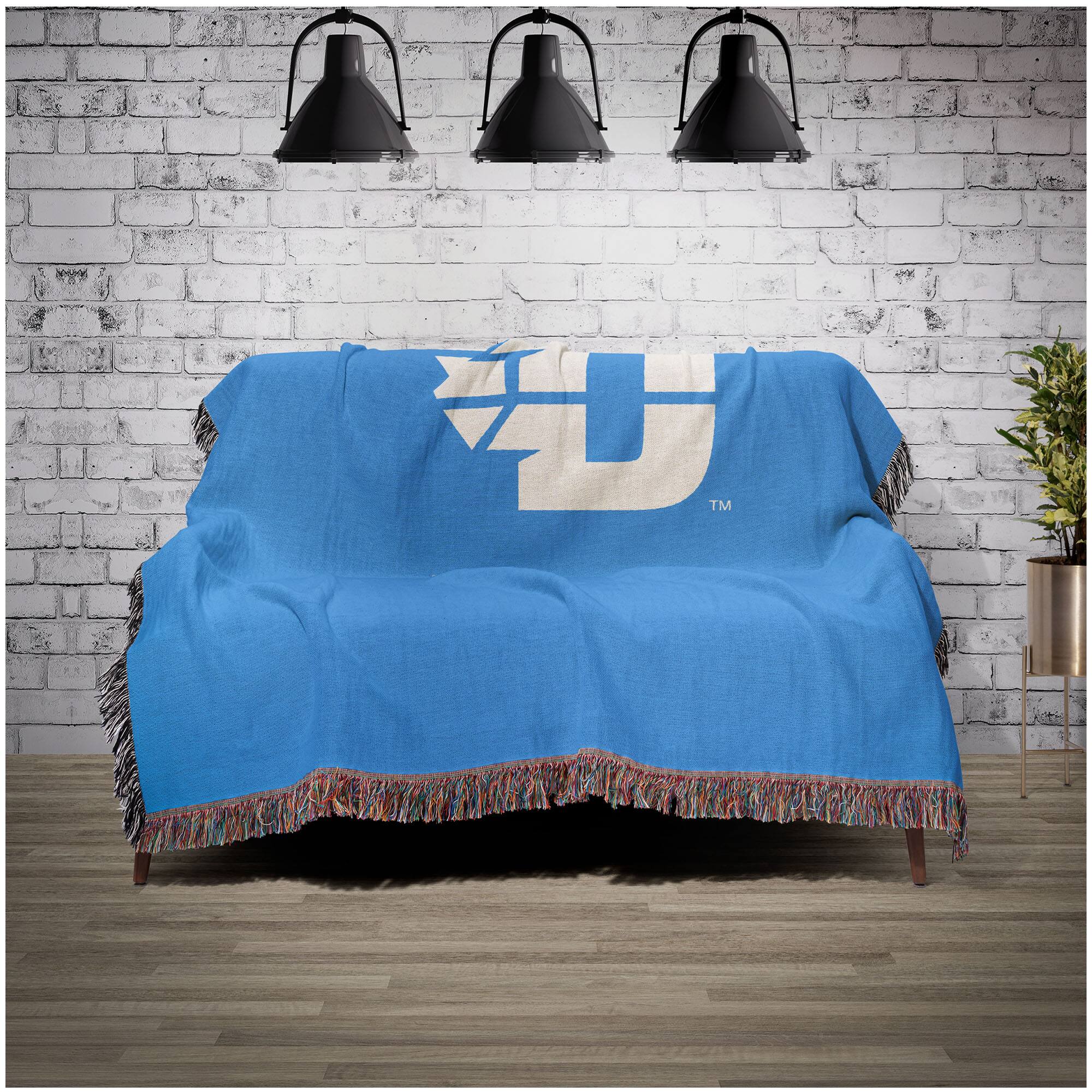 Alt View 1. Chad & Jake - Dayton Flyers Woven Blanket - Blue.