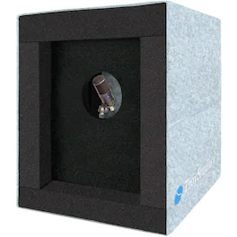 METALTON - Enclosed Vocal Booth Microphone Isolation Shield Foldable Reflection Filter With Acoustic Foam Panels - Default