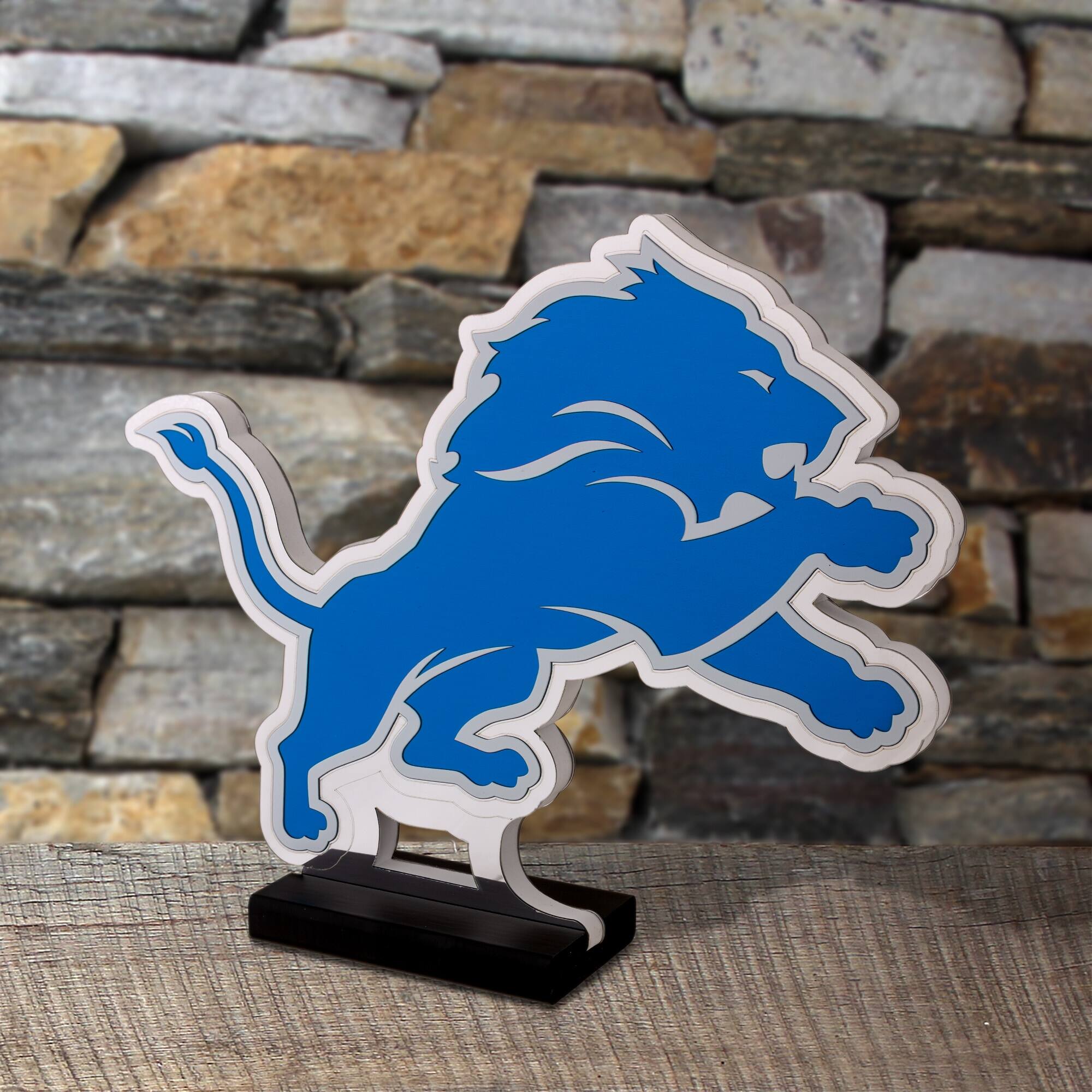 Alt View 3. Sporticulture - Detroit Lions LED Infinity Logo Light - Multicolor.