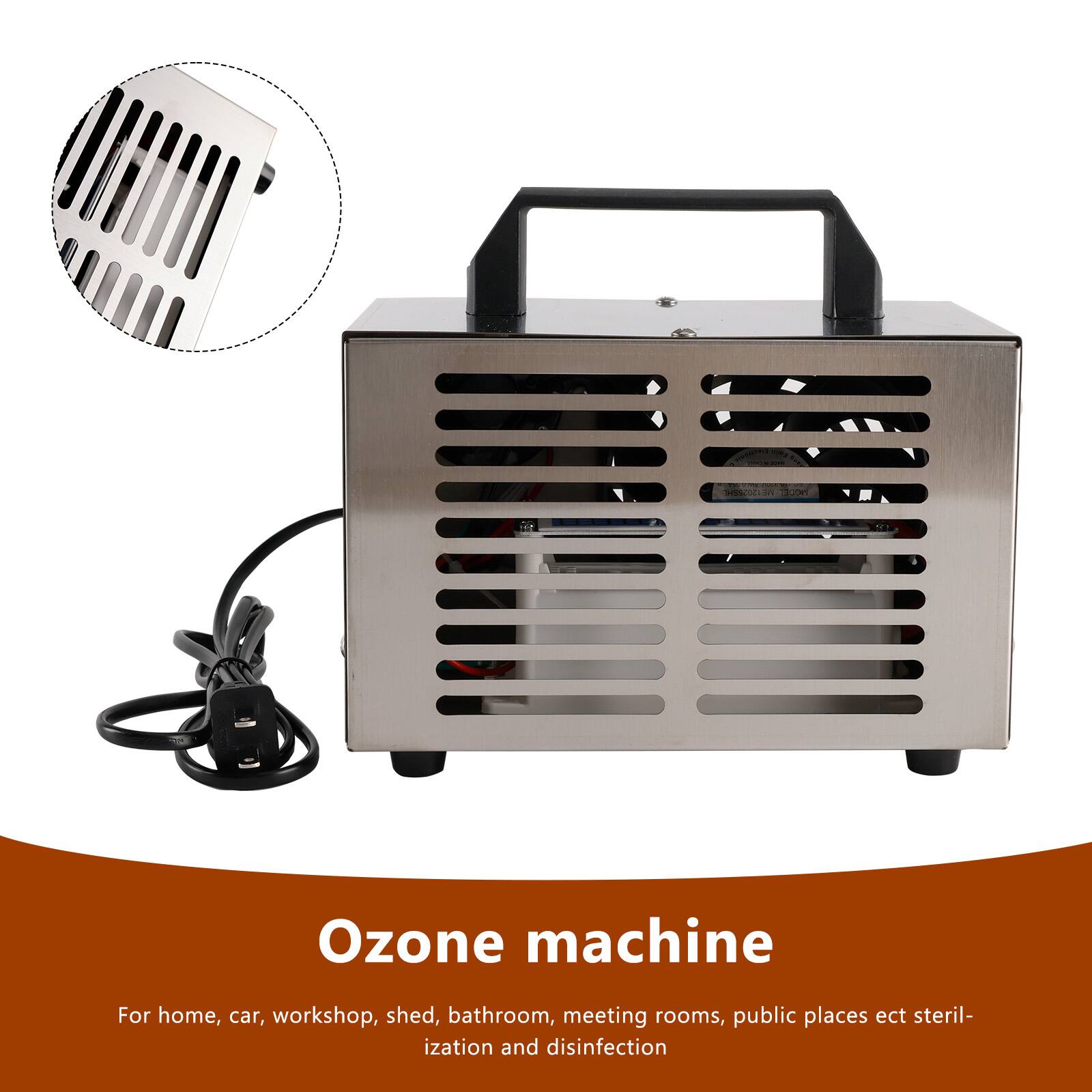 Ozone machine

For home, car, workshop, shed, bathroom, meeting rooms, public places, etc. sterilization and disinfection