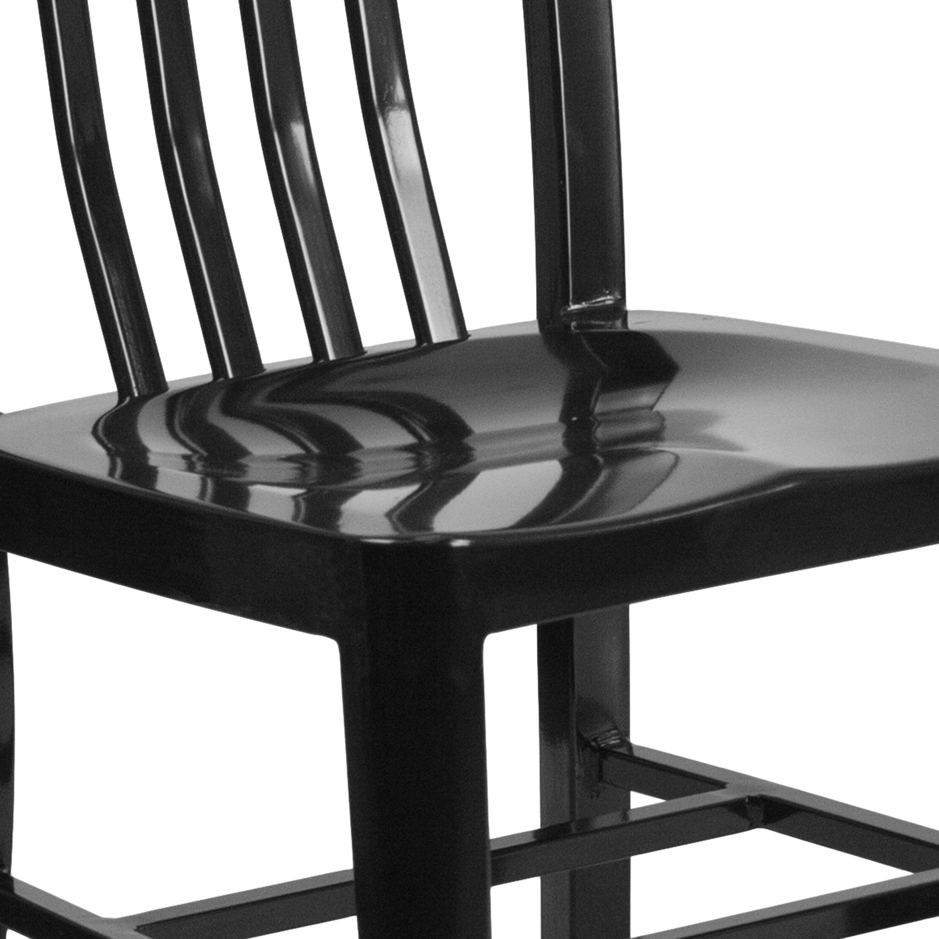 Alt View 17. Alamont Home - Gael Black Metal Indoor-Outdoor Chair - Kitchen Chair - Restaurant Seating - Black.