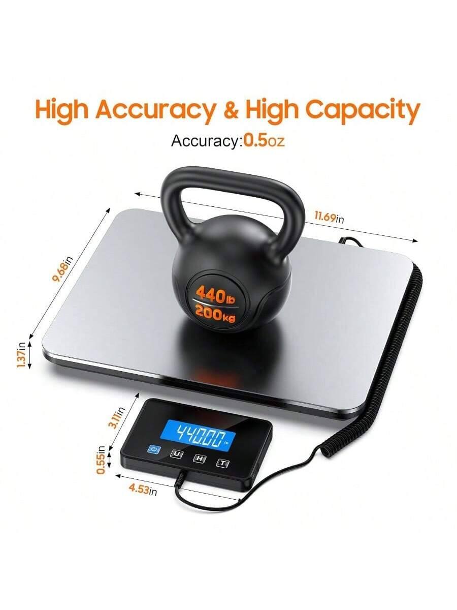 High Accuracy & High Capacity  
Accuracy: 0.5oz  
11.69in  
9.68in  
1.37in  
3.11in  
0.55in  
4.53in  
440 lb  
200 kg  
44000  
U  
H  
T