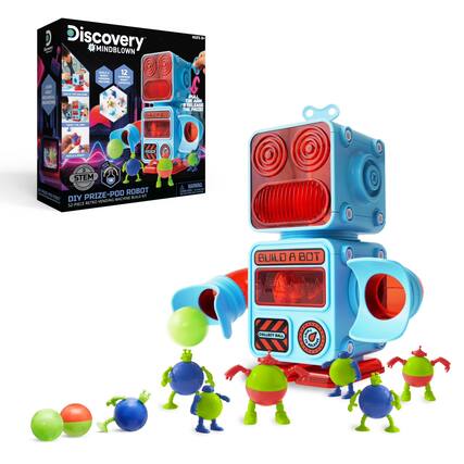 Discovery MINDBLOWN BULO 1 12 ROBOT SURPRISE VENCONG ACNOT MACHE CAPSULES LEARN ABOUT BULD X BOOK MECHANICAL ENGENEERING BUILDAB EOT
AGES 8+ PULL THE ARM & RELEASE THE PRIZE!
TWEET 40M
BULD INDROT
STEM SAIS PRIZE-POD ROBOT KIT DIY MACHINE BUILD RETRO VENDING 52-PIECE
WARNING: BUILD A BOT COLLECT BALL