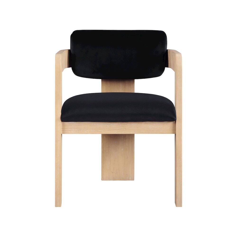 Alt View 2. Meridian Furniture - Sacha Black Velvet Dining Chair, Set of 2 - Black.