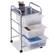 Alt View 5. Costway - 3 Drawers Metal Rolling Storage Cart Scrapbook Supply & Paper Home Office - Clear.