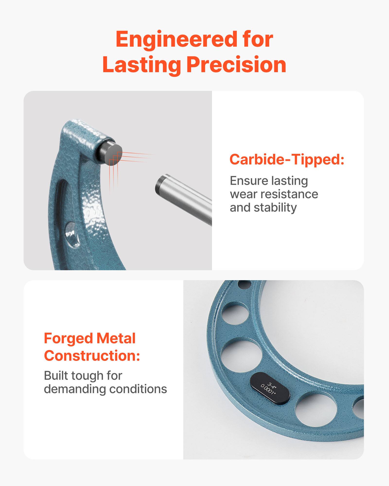 Engineered for Lasting Precision

Carbide-Tipped:
Ensure lasting wear resistance and stability

Forged Metal Construction:
Built tough for demanding conditions