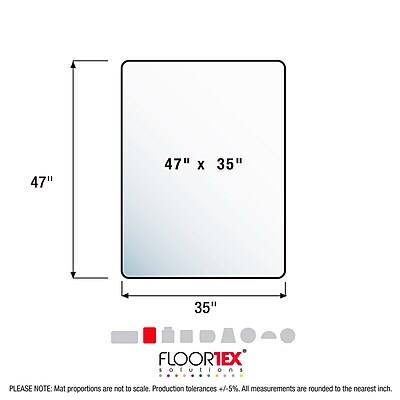 47" X 35"

FLOORTEX solutions

PLEASE NOTE: Mat proportions are not to scale, Production tolerances +/-5%. All measurements are rounded to the nearest inch.