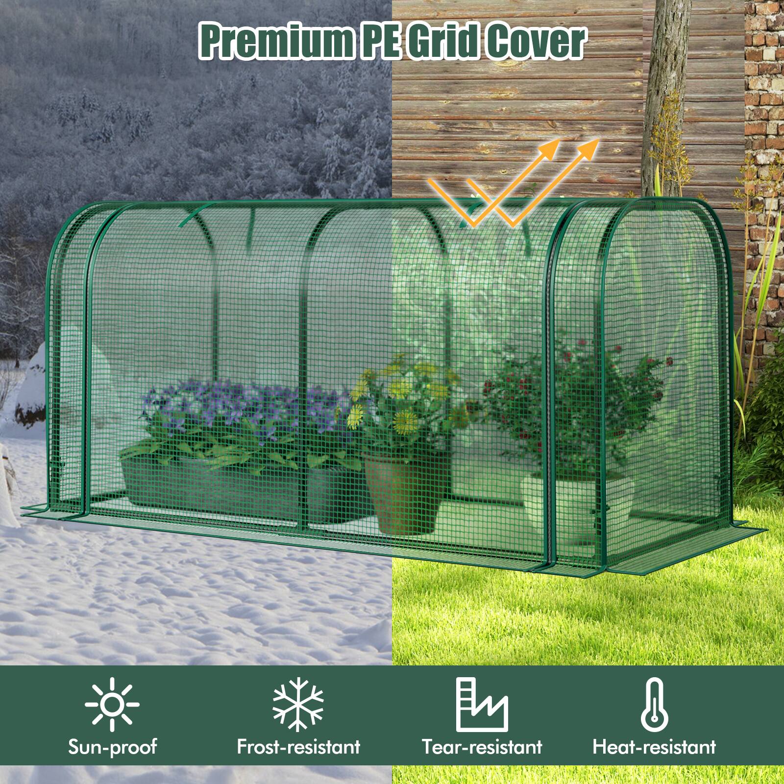 Premium PE Grid Cover

- Sun-proof
- Frost-resistant
- Tear-resistant
- Heat-resistant
