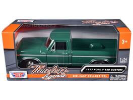 1977 Ford F-150 Custom Pickup Truck "Timeless Legends" Series 1/24 Diecast Model Car by Motormax - Green