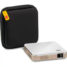 Kodak - Luma 75 Pocket Mini Projector w/ Built-in Speaker, HDMI/USB & Travel Case - Black