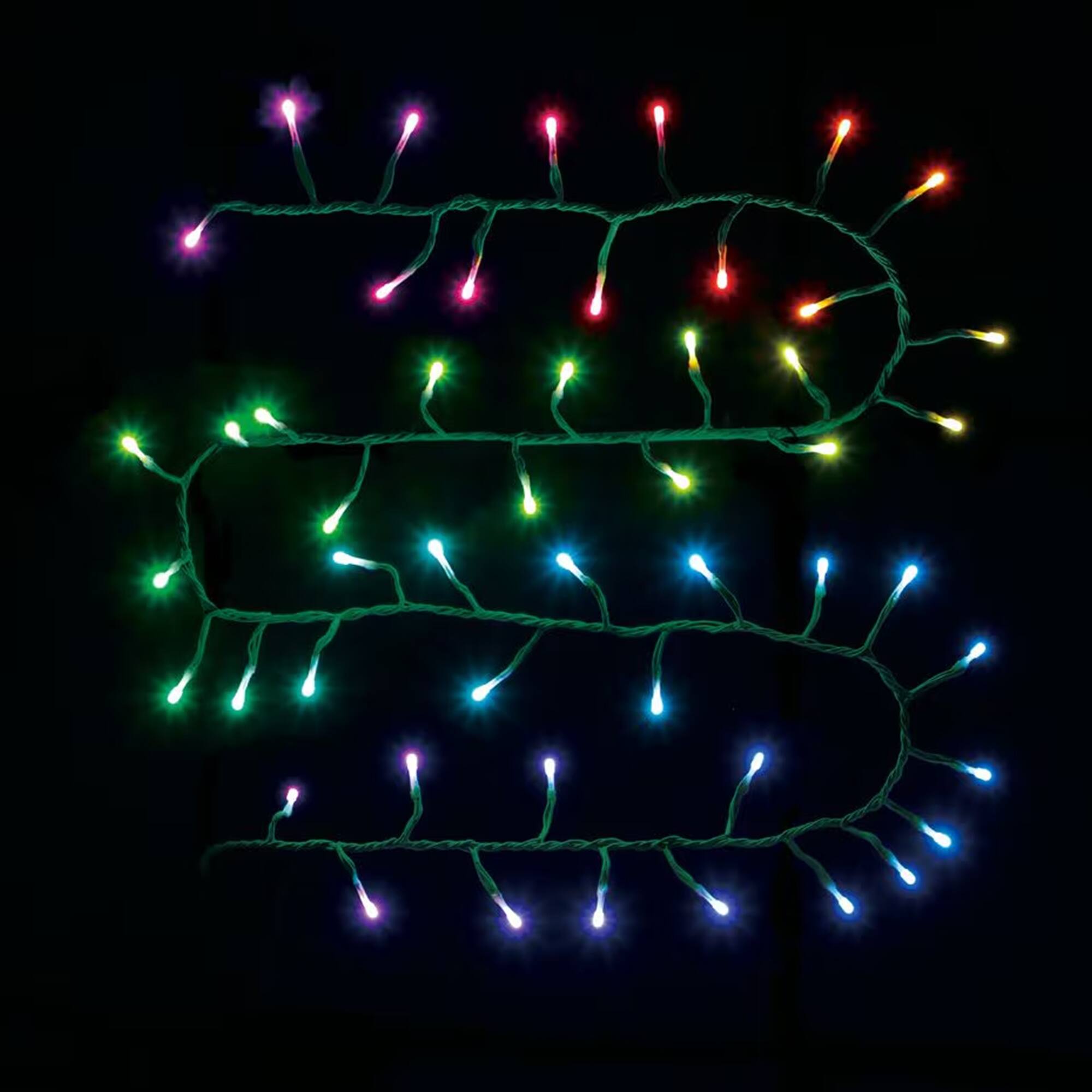 Alt View 1. Home Heritage - Home Heritage Lumations 6.5 Ft RGB LED Indoor/Outdoor String Lights, 40 Count - Multi.