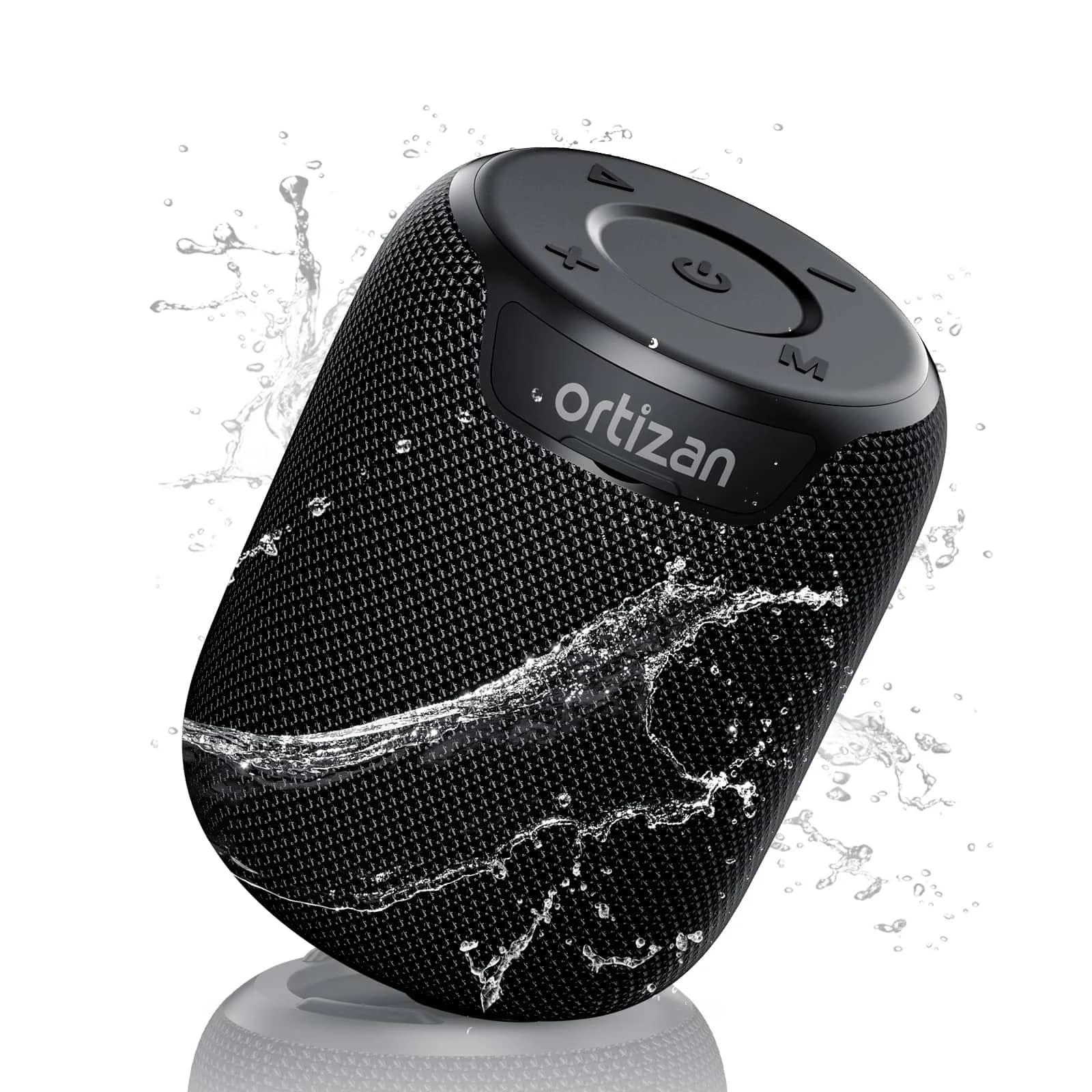 Solorage - Portable Bluetooth Speaker with Big Sound, Punchy Bass, IPX7 Waterproof, 15H Playtime, Stereo Pairing，Ideal for Outdoors - Black