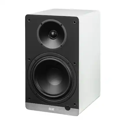 Front. ELAC - ELAC DCB61-W Debut ConneX Powered Speaker - White - Black/Gray.
