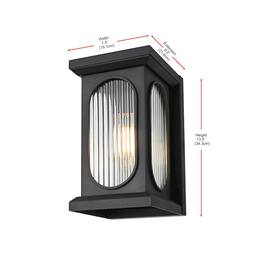 Elegant Lighting - Sevyn 8 Inch Outdoor Wall Sconce In - Black