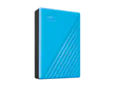 Front. Western Digital - WD 6TB Portable Storage External Hard Drive ( WDBR9S0060BBL-WESN) Blue - Blue.