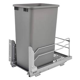 Rev-A-Shelf - Pullout Kitchen Trash Can 50 qt. with Soft-close, 53WC-1550SCDM-117 - Silver