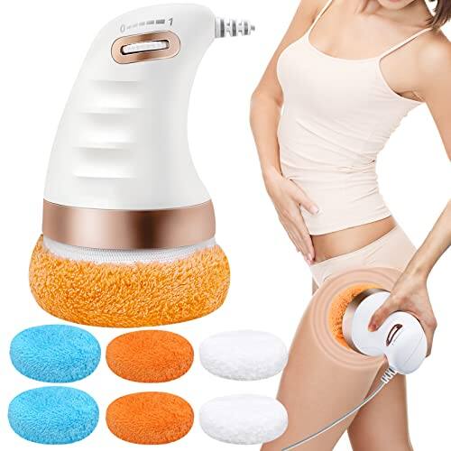 Front. ESBANY - Cellulite Massage Tool Electric: Handheld Body Sculpt Machine with 5 Massage Pads for Belly Waist Butt Arms Legs Stomach.