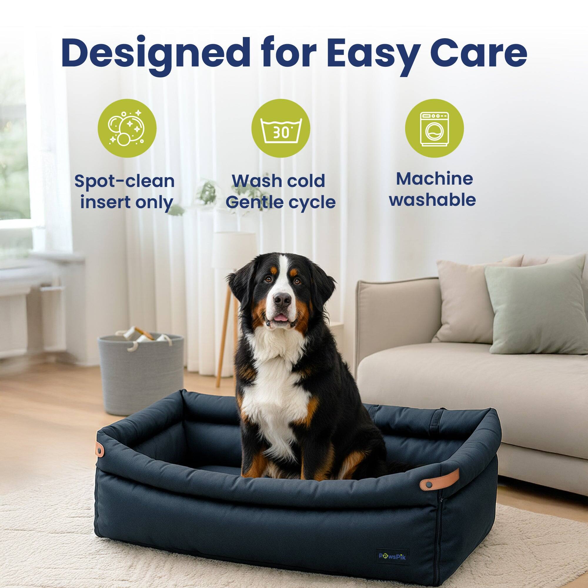 Designed for Easy Care

- Spot-clean insert only
- Wash cold Gentle cycle
- Machine washable