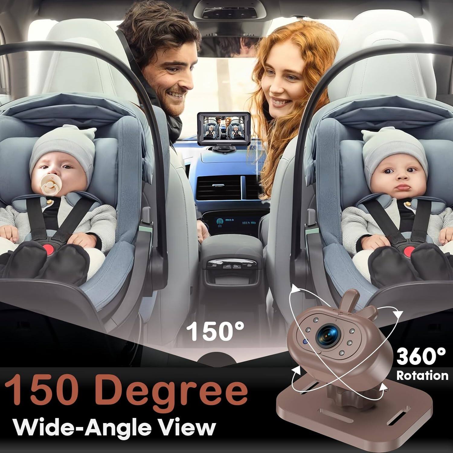 150 Degree Wide-Angle View  
360° Rotation