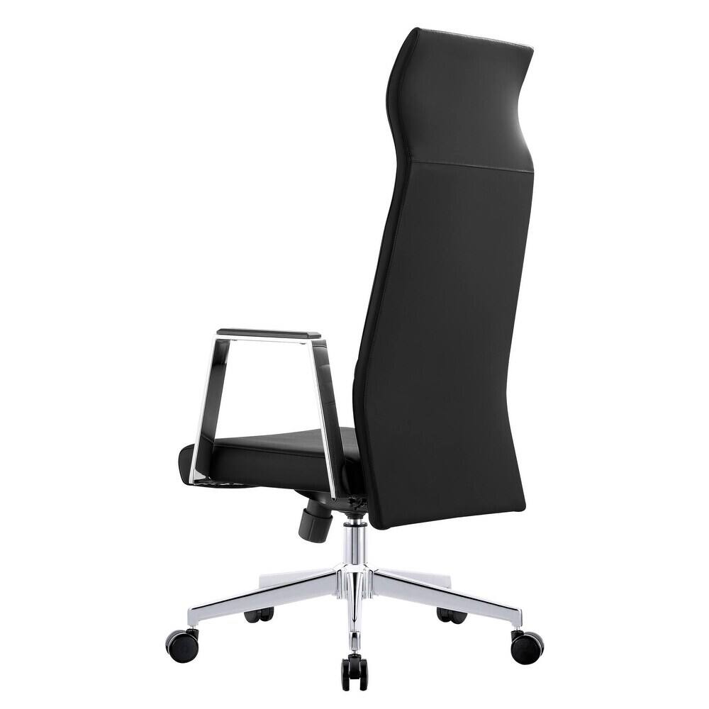 Alt View 4. LeisureMod - Adorit Office Chair Ergonomic Mid-Back Mesh Computer Chair with Swivel & Tilt Comfortable Desk Chair - Black.