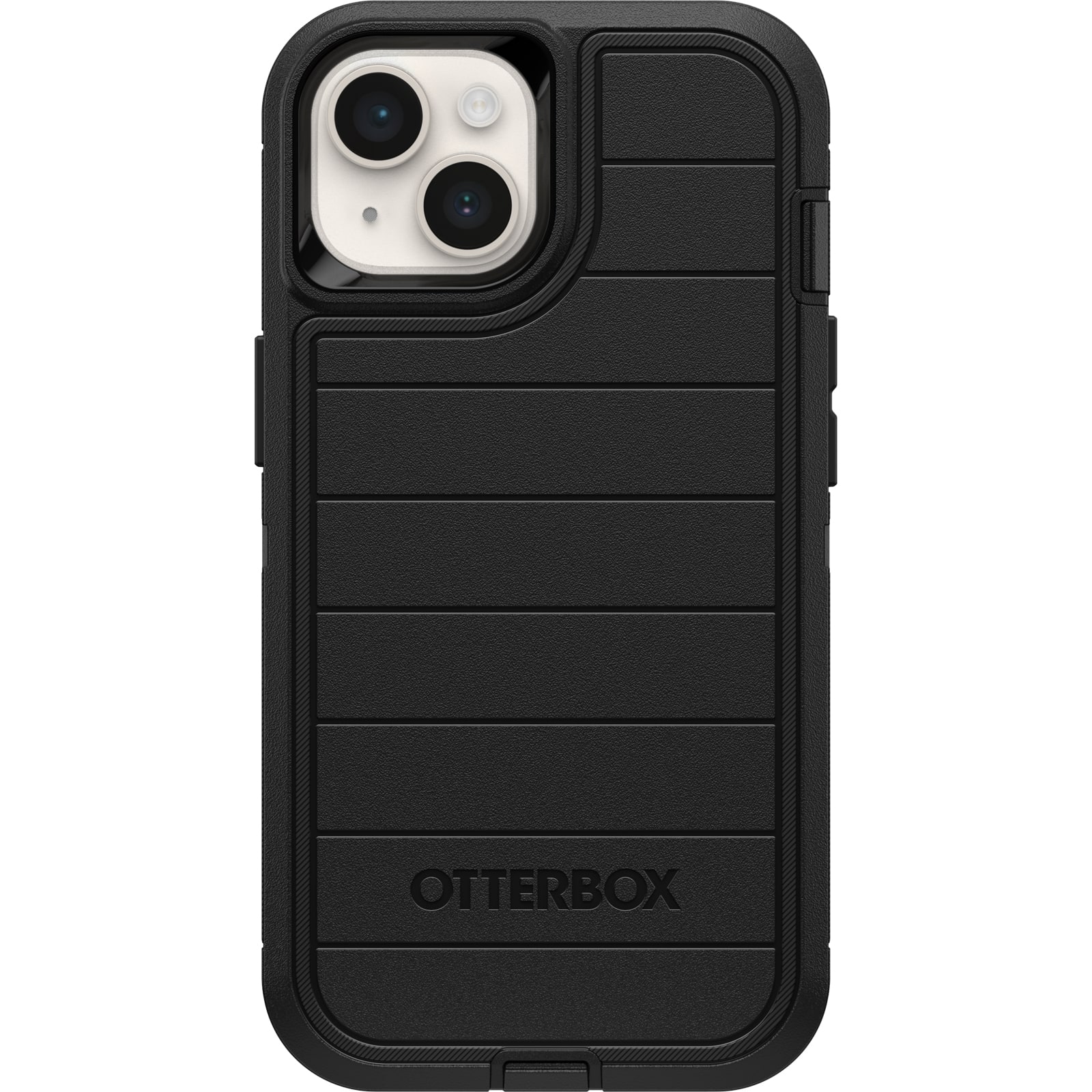 Front. OtterBox - Defender Series Pro Hard Shell for Apple iPhone 14 and Apple iPhone 13 - Black.