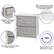 Alt View 11. Alamont Home - 2 Drawer Wood Top Nightstand Storage Organizer with Cast Iron Frame and Dark Easy Pull Fabric Drawers - White/Gray.