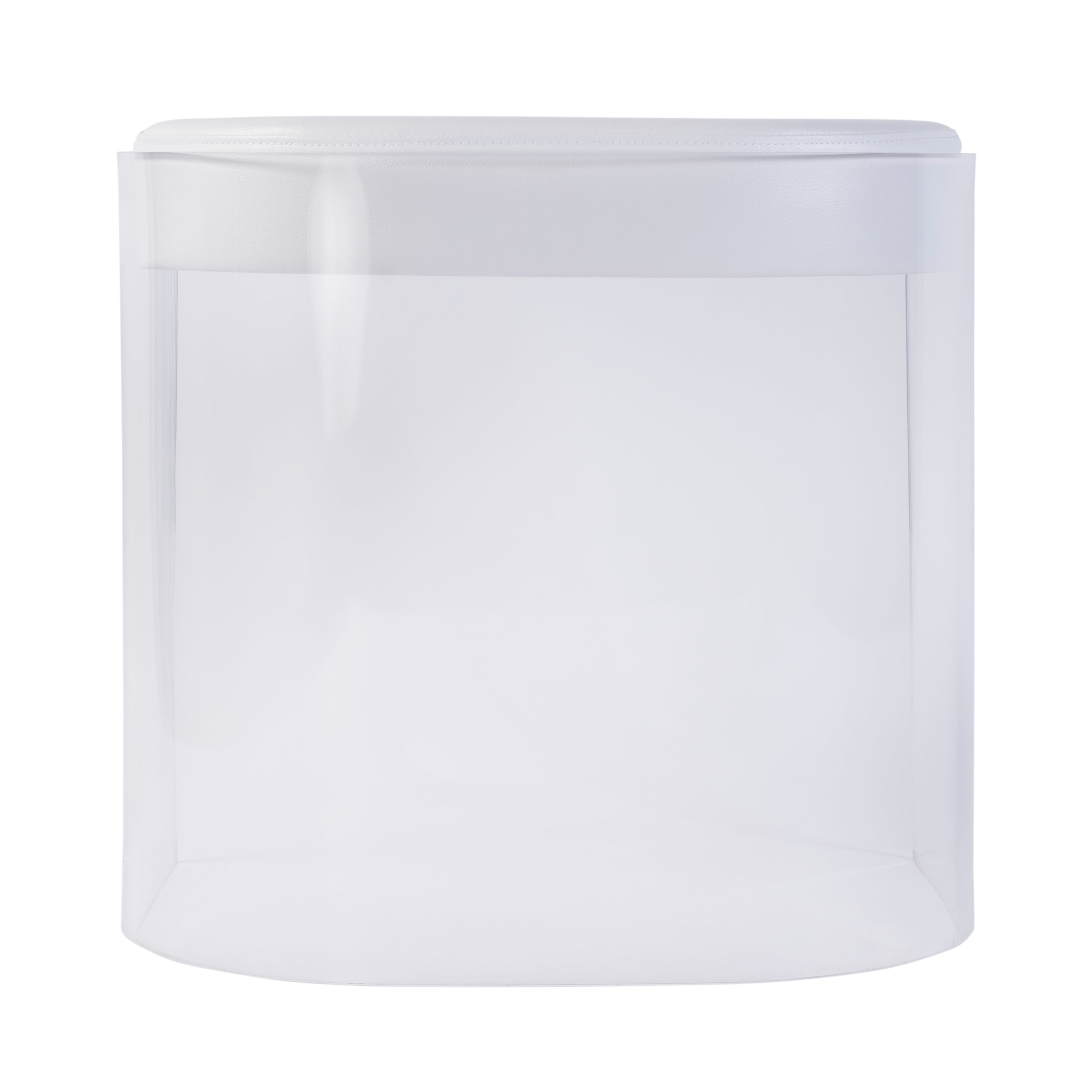 Alt View 4. Butler Specialty - Solara 20 in. Seat Height Acrylic and Upholstered Accent Stool - Clear.