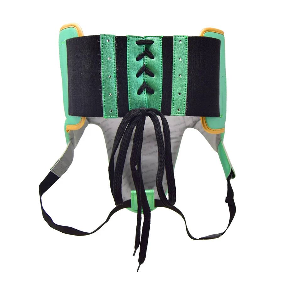 Alt View 2. RIVAL - Rival Boxing Professional Groin Protector with Laces - Green/Gold - Large - Green/Gold.