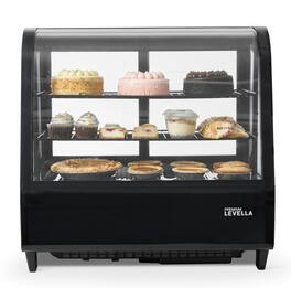 Premium Levella - 3.5 cu. ft. Countertop Refrigerator Display Case - Black