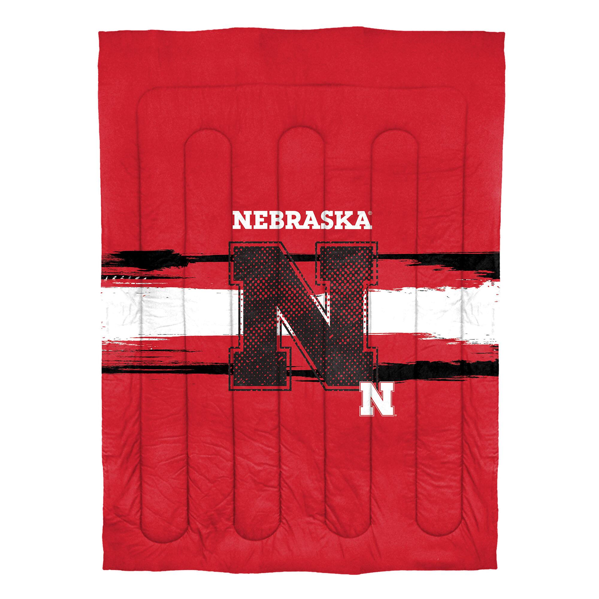 Angle. Sweet Home Collection - NCAA Nebraska Cornhuskers Comforter & Sham Set- Twin/Twin XL - Multicolored.