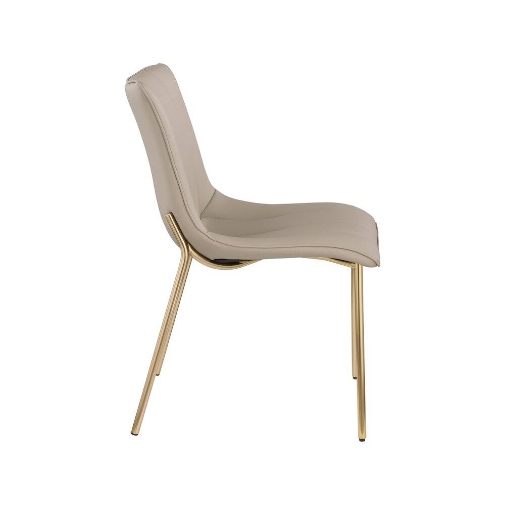 Alt View 2. Meridian Furniture - Isla Taupe Vegan Leather Dining Chair, Set of 2 - Brown.