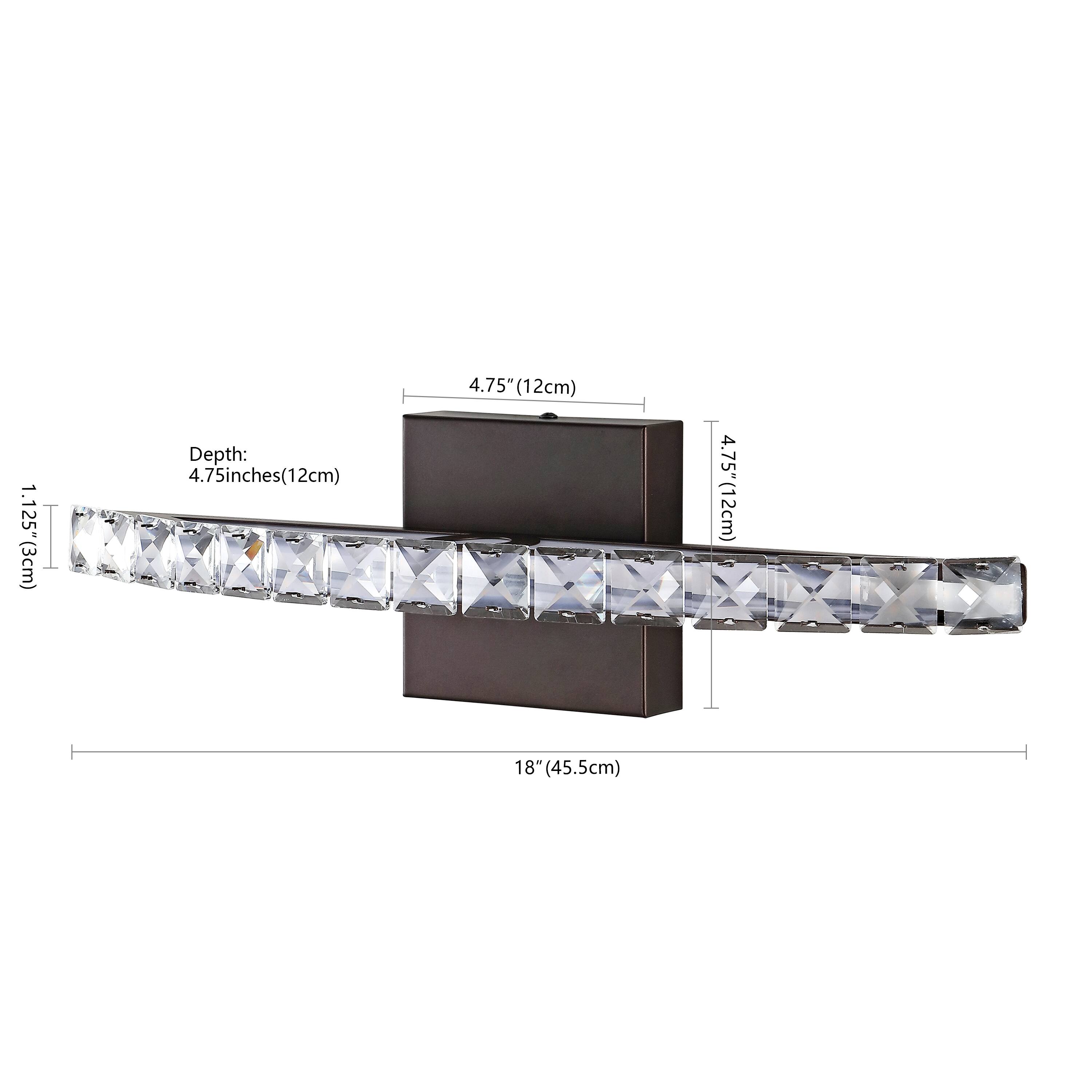 1.125" (3cm)  
Depth: 4.75 inches (12cm)  
4.75" (12cm)  
18" (45.5cm)