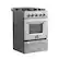 Left. Forno Appliances - Breno Alta Qualita 2.3 Cu. Ft. Freestanding Gas Range with Steam Clean Function and LP Conversion Kit - Silver.