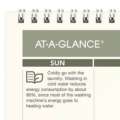 AT-A-GLANCE®

SUN

Coldly go with the laundry. Washing in cold water reduces energy consumption by about 90%, since most of the washing machine's energy goes to heating water.