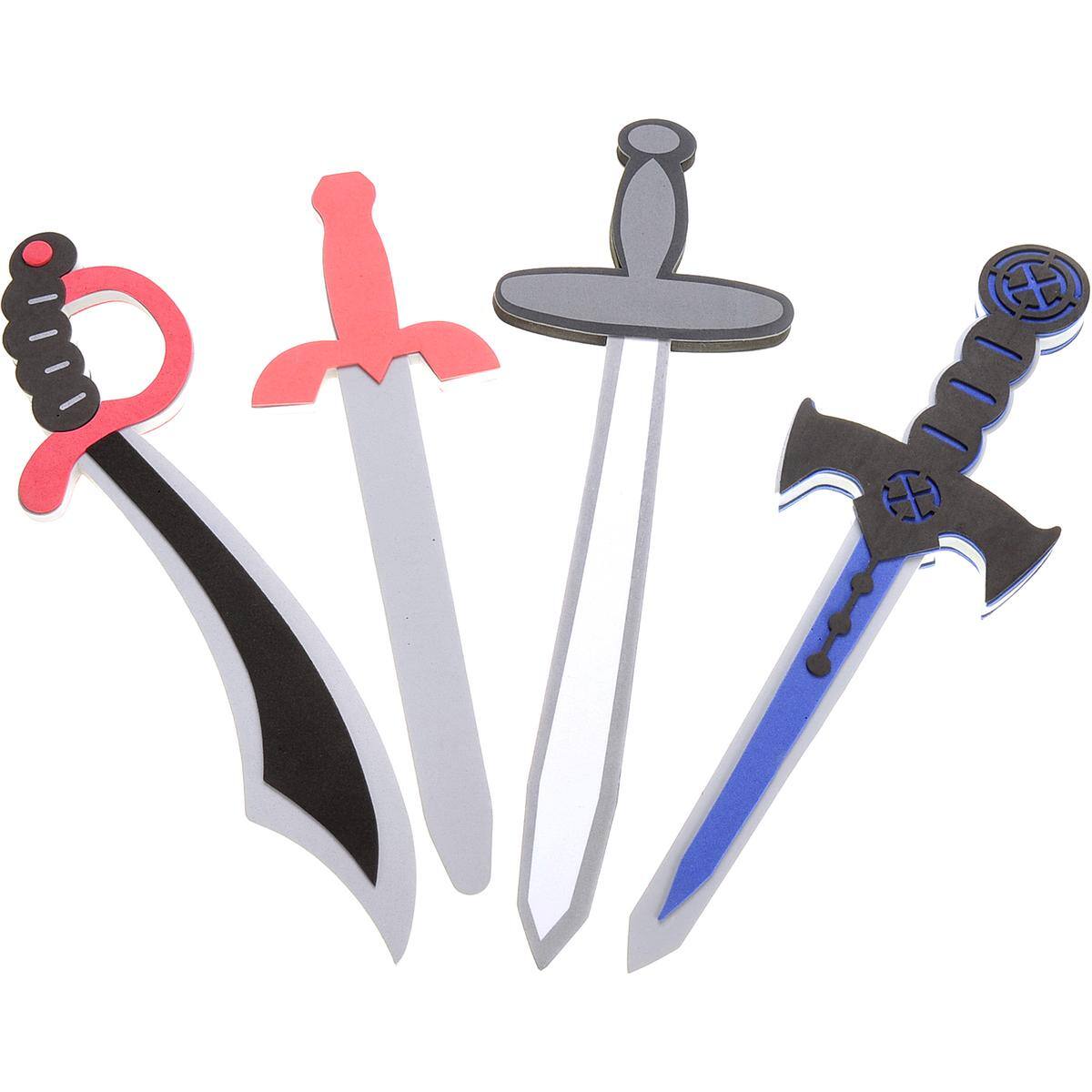 Back. JuzToys - 8 Piece Foam Swords Play Set for Kids Parties & Pretend Play - Multicolored.