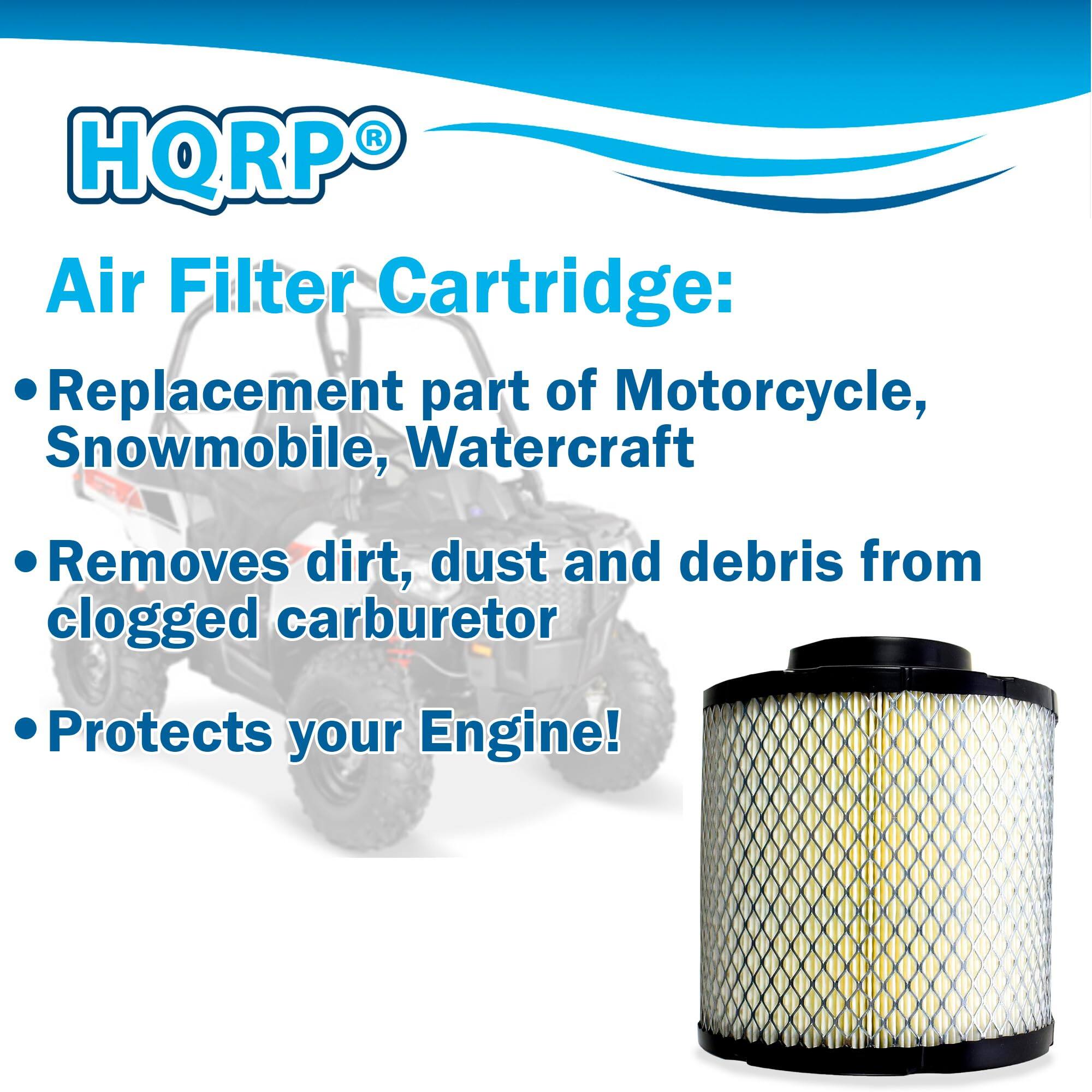 HQRP® Air Filter Cartridge:  
- Replacement part of Motorcycle, Snowmobile, Watercraft  
- Removes dirt, dust and debris from clogged carburetor  
- Protects your Engine!