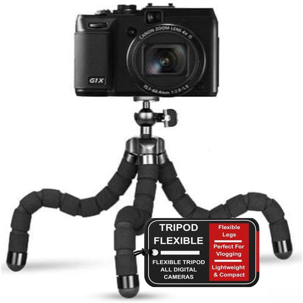 ZOOM LENS CANON 4x IS GIX 1:28-55 TRIPOD Flexible Legs FLEXIBLE Perfect For Vlogging FLEXIBLE TRIPOD ALL DIGITAL Lightweight CAMERAS & Compact
TRIPOD FLEXIBLE
FLEXIBLE TRIPOD ALL DIGITAL CAMERAS
Flexible Legs
Perfect For Vlogging
Lightweight & Compact