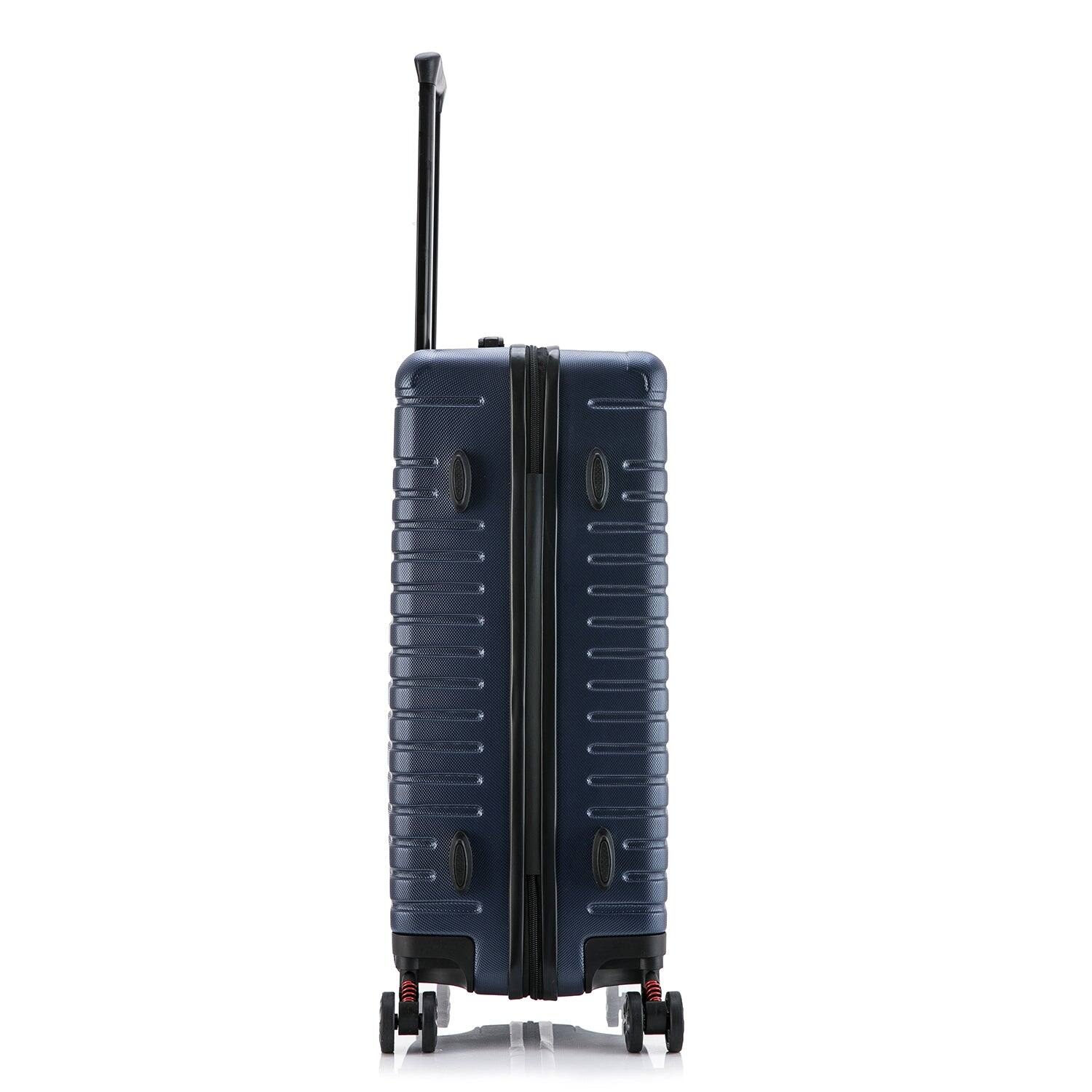 Alt View 3. InUSA - Deep lightweight hardside spinner luggage 24" - BLUE.