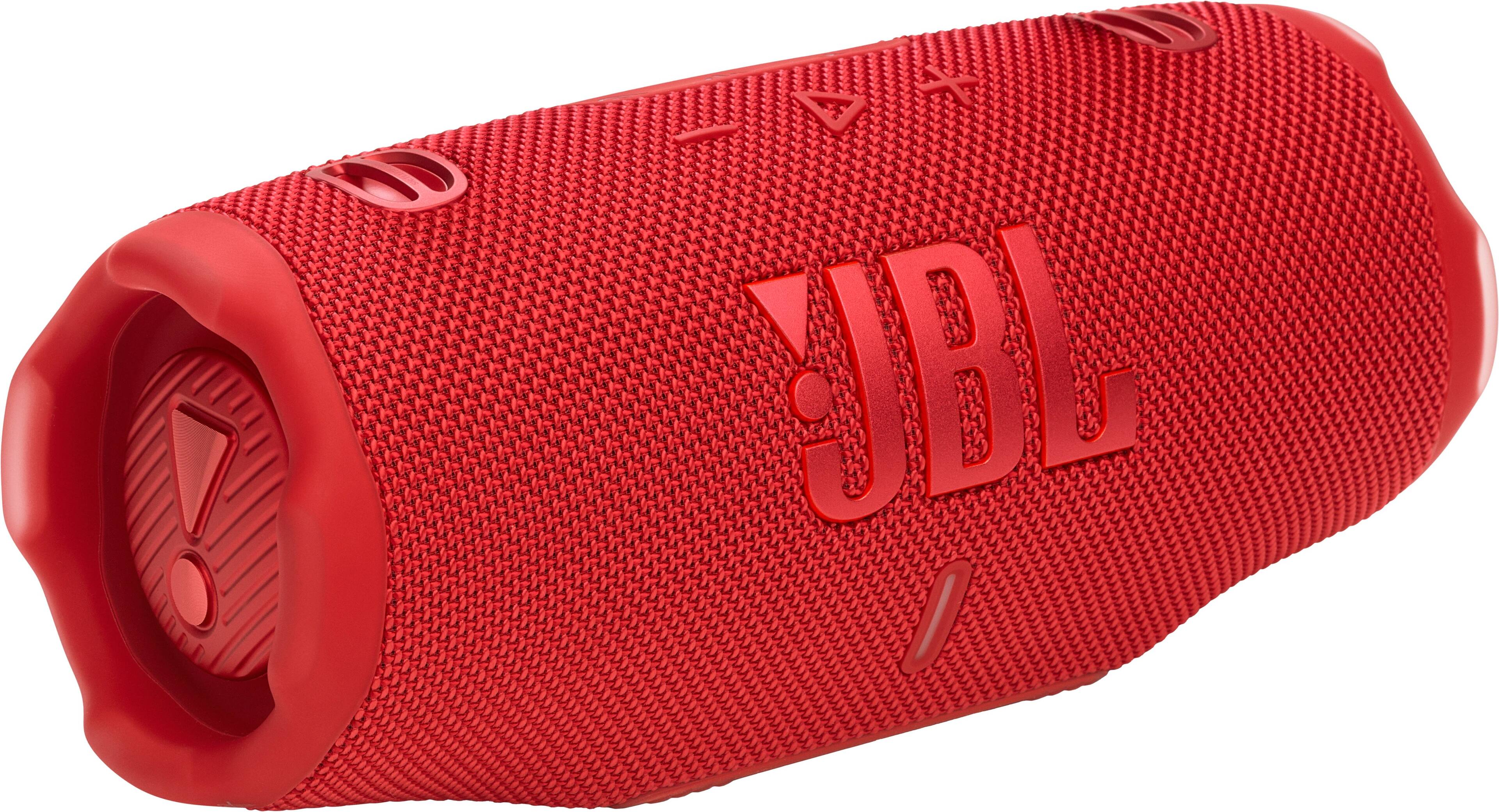 Angle. JBL - Charge 6 Portable Wireless Speaker - 2025 - Red.