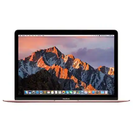 Front. Apple - Apple 12 Inch MacBook Laptop (Retina Display, 1.2GHz Intel Core m3 Dual Core Processor, 8GB RAM,... - Rose Gold.