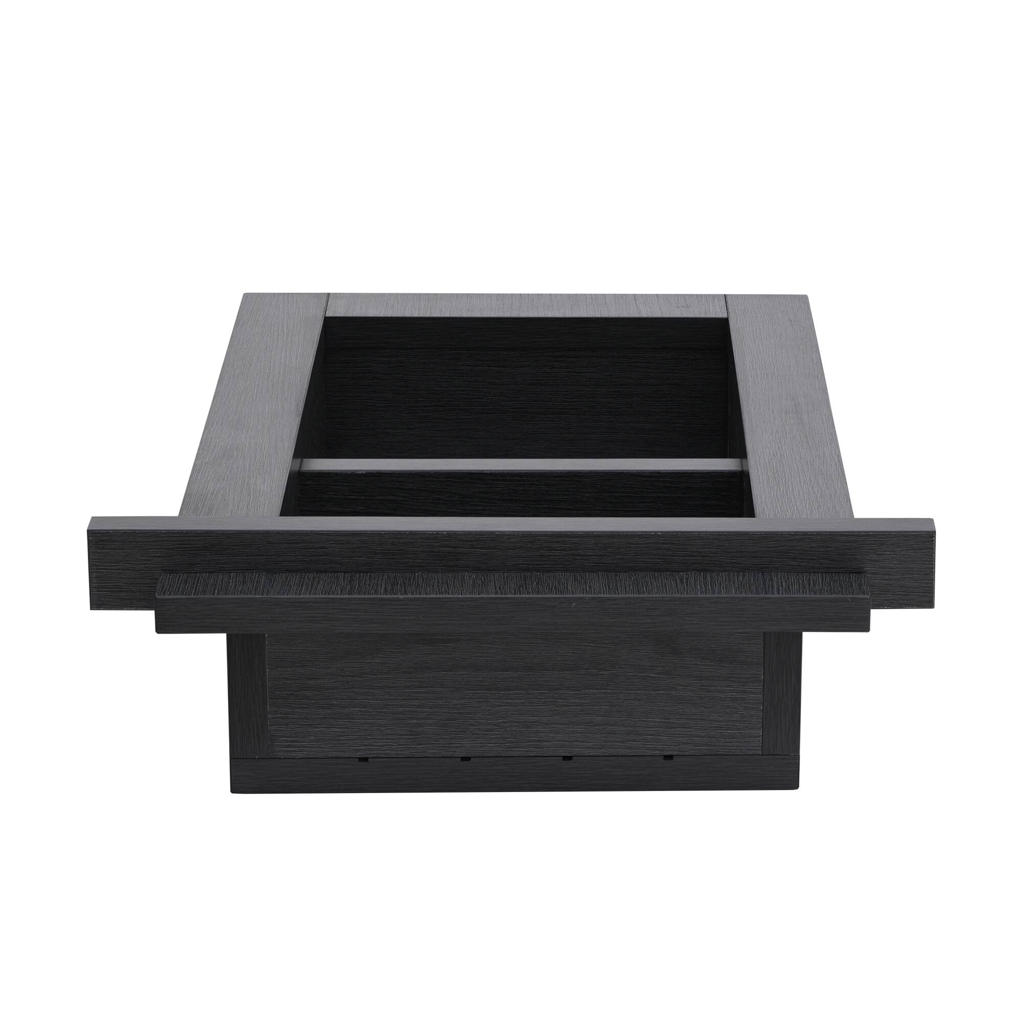 Alt View 6. AdirHome - Wood Wall Cabinet Recessed Wall Shelf - Black.