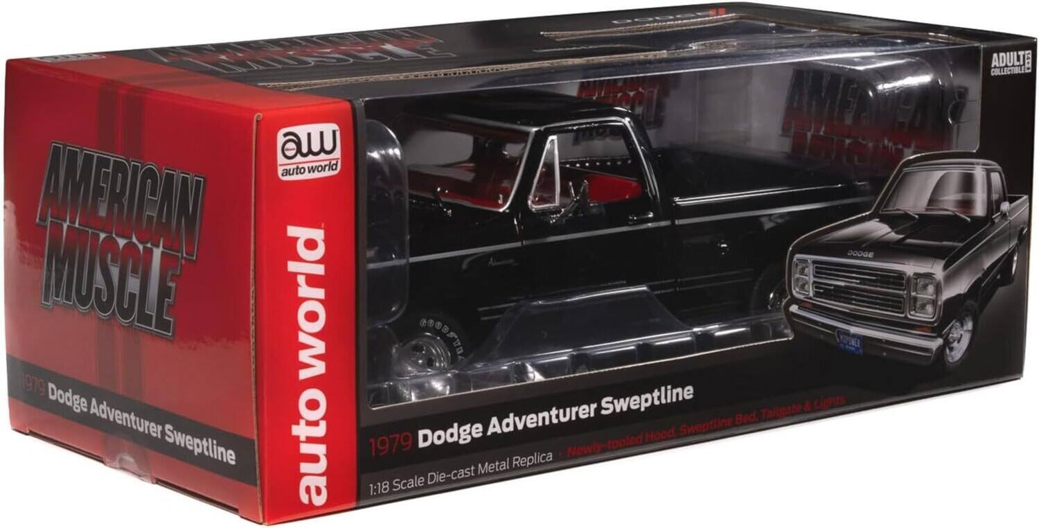 LOA ADULT COLLECTIBLE I AMERICAN MUSCLE auto world AMERICAN MUSCLE world GOODSTRC NE 1979 Dodge Sweptline Tallgate A Lights Adventurer Dodge Adventurer Hood Sweptline Bed Sweptline auto 1979 Newly tooled Metal Replica Scale Die-cast 1:18