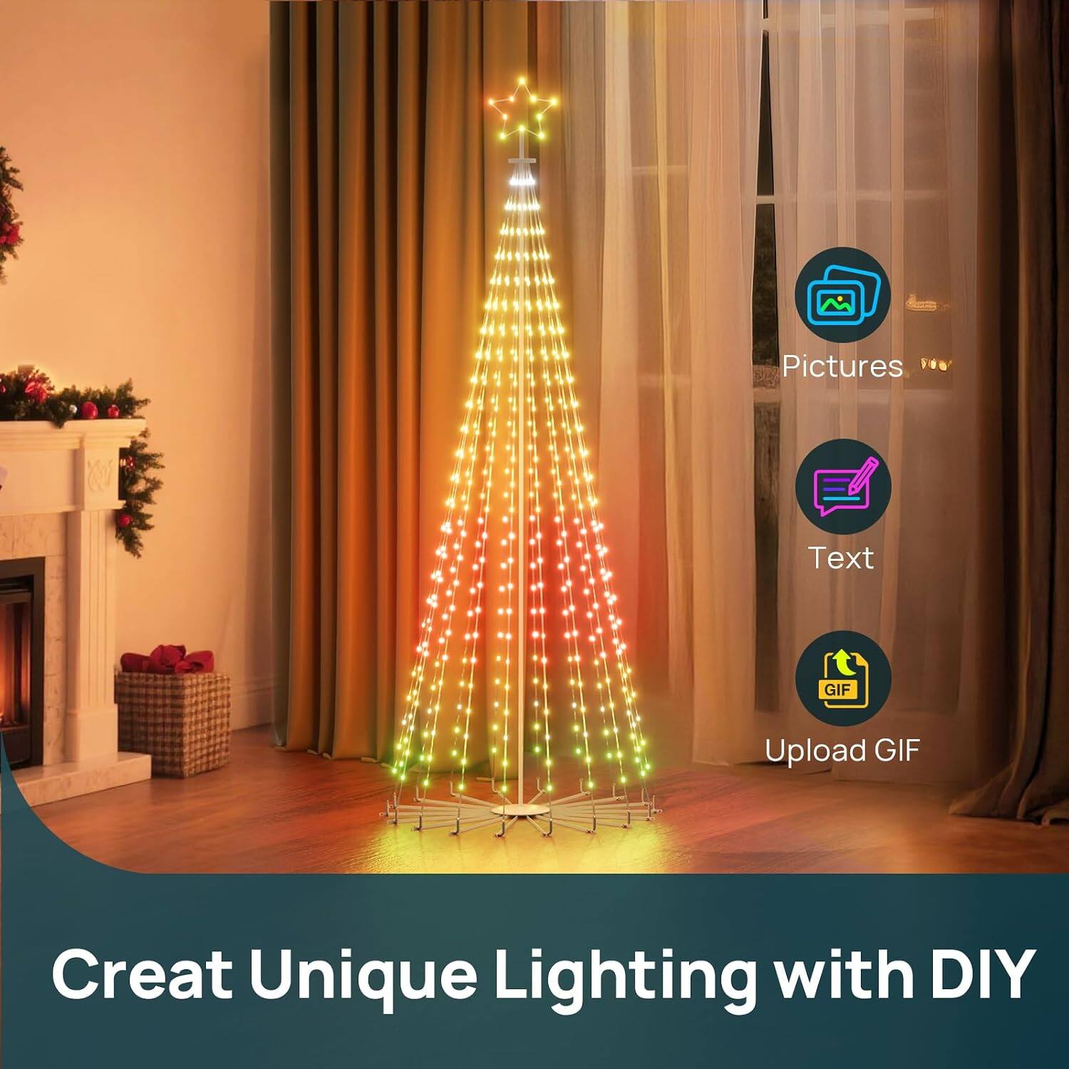 Pictures  
Text  
GIF  
Upload GIF  
Create Unique Lighting with DIY