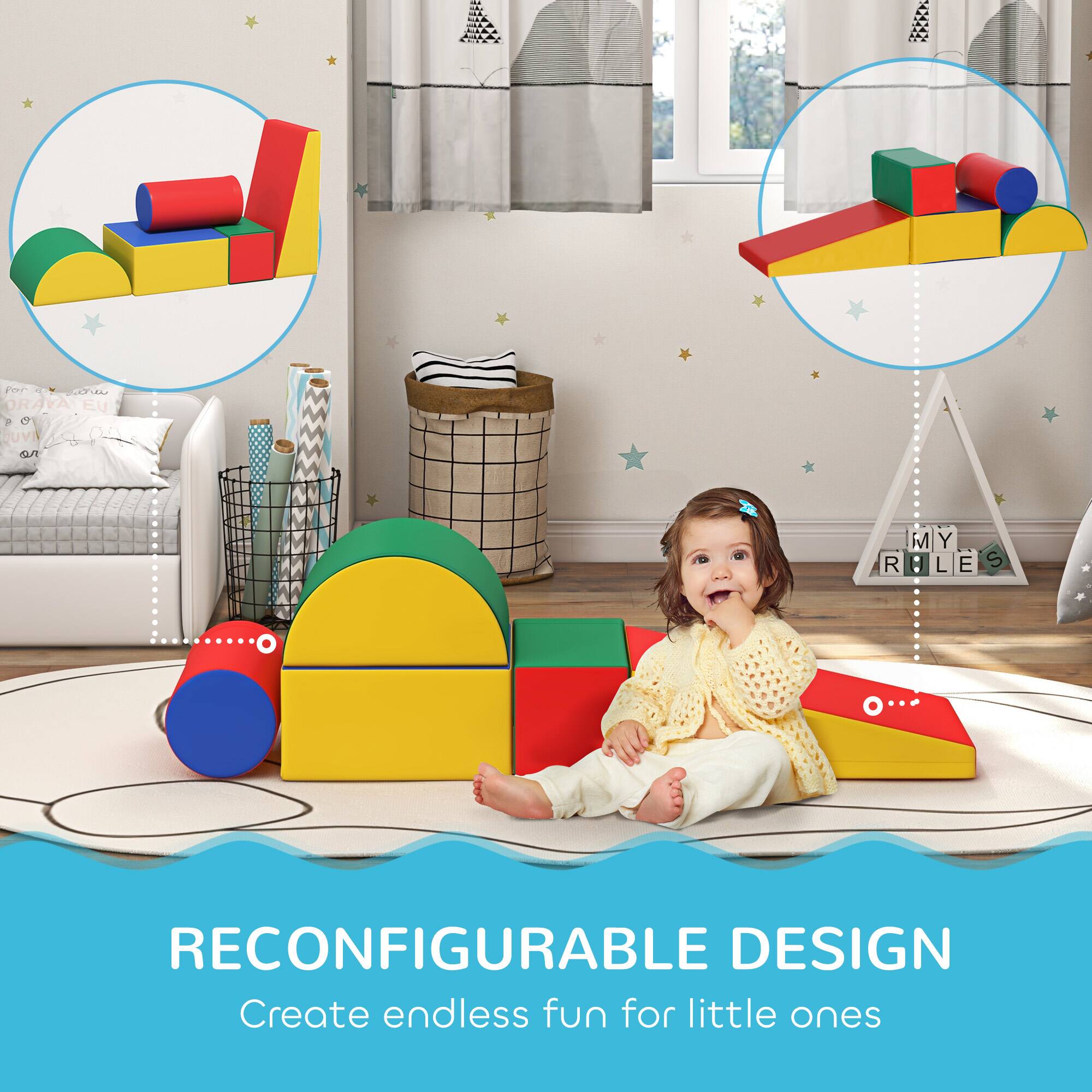 RECONFIGURABLE DESIGN  
Create endless fun for little ones