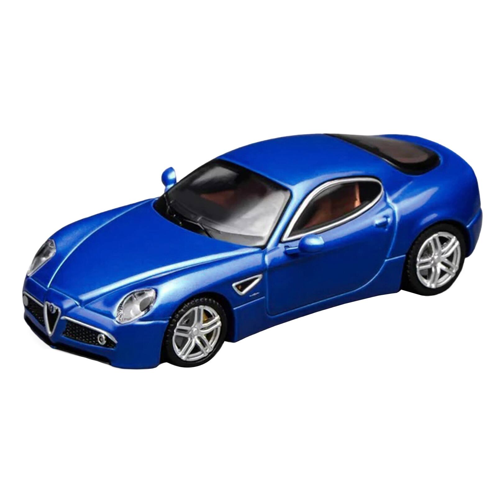 Alt View 1. MotorHelix - 2008 Alfa Romeo 8C Competizione Blue Metallic 1/64 Diecast Model Car by MotorHelix.