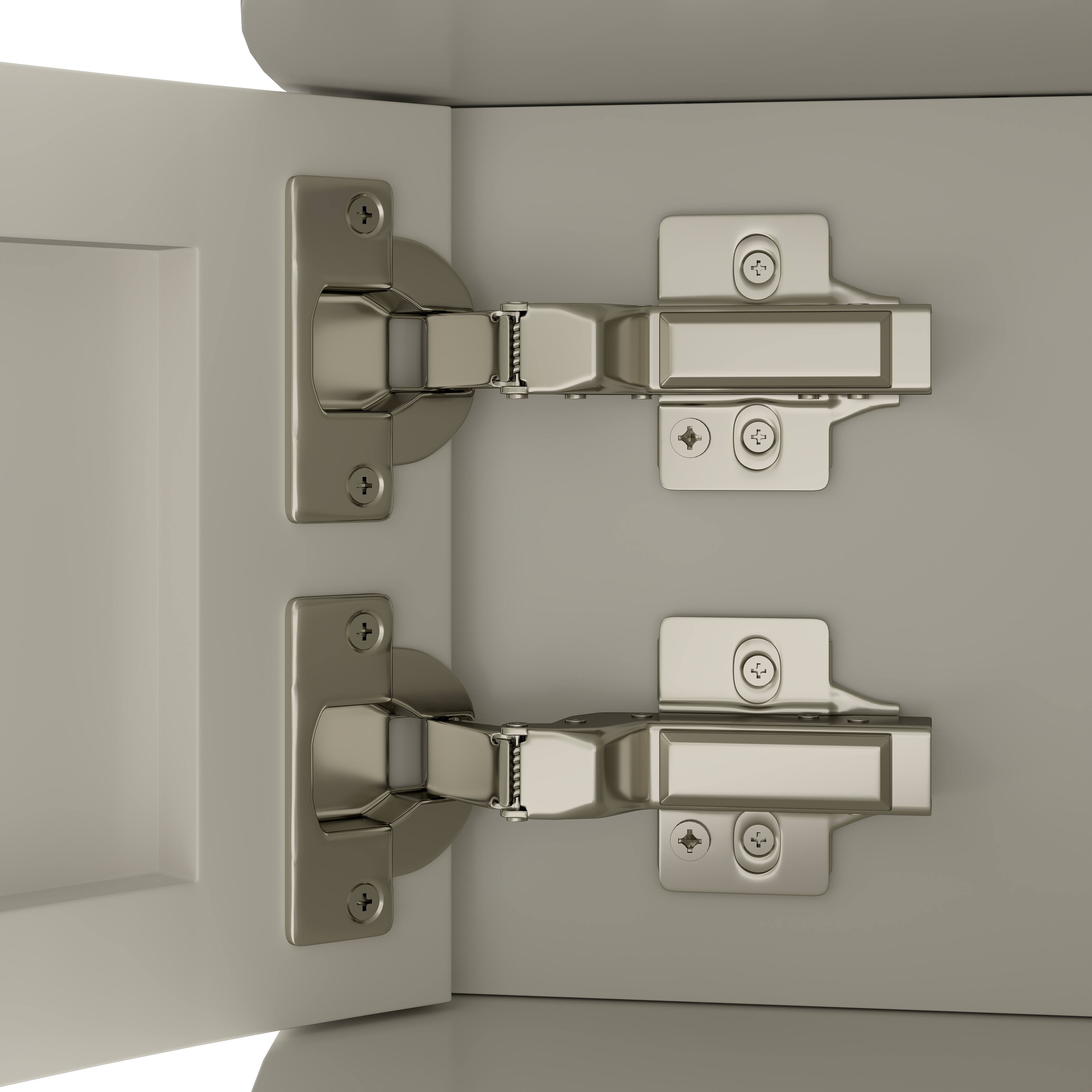 Alt View 7. Tiramisubest - Artisan-Crafted Demi-Lune Console Table with Cream Finish,Unique Half Moon Design End Table with 2 Drawers and Shelf - Cream White.