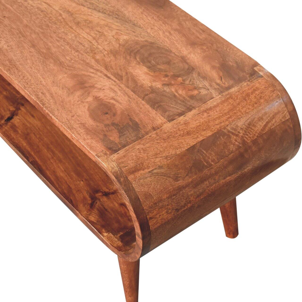 Alt View 4. Artisan Furniture - Artisan Furniture Solid Wood Amaya Nordic Style Honey Caramel Coffee Table, Light Brown - Brown.