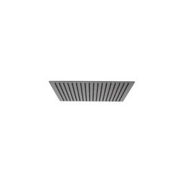 Alfi - Matte Stainless Steel 16" Square Ultra-Thin Rain Shower Head - Black