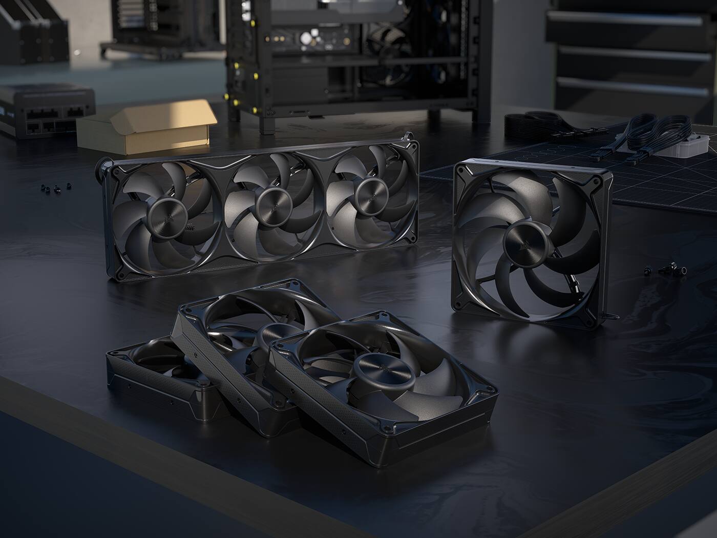 Alt View 6. CORSAIR - CORSAIR RS120 II 120mm PWM Fan - Black.