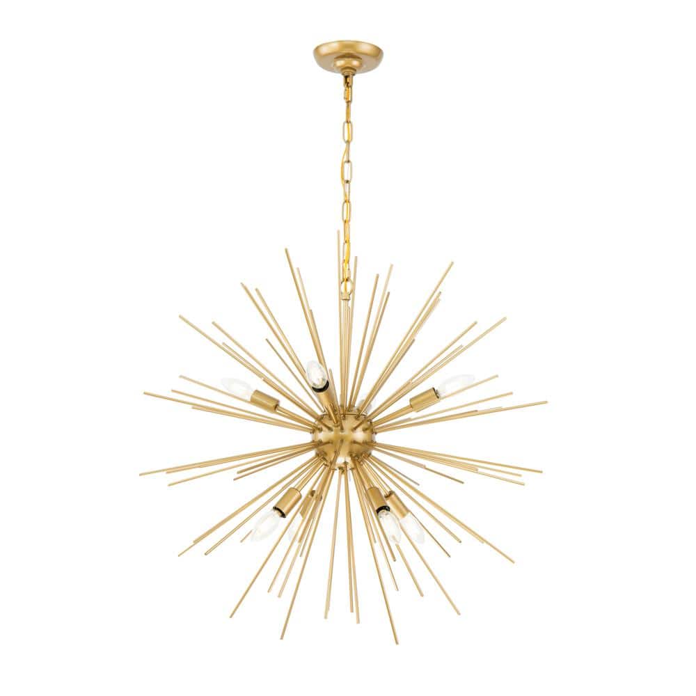 Living District - Timber 8 light pendant - Brass price history on PriceWatchPro